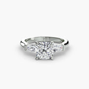 Three-Stone Ring (Baguette Side Stones)