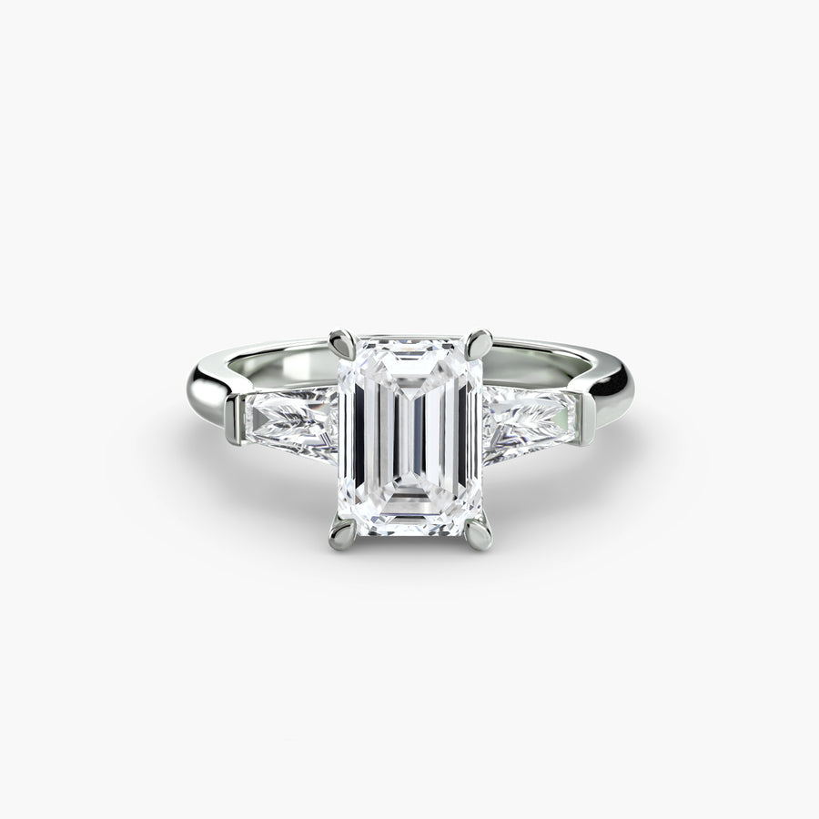 Three-Stone Ring (Baguette Side Stones)