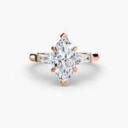 Three-Stone Ring (Baguette Side Stones)