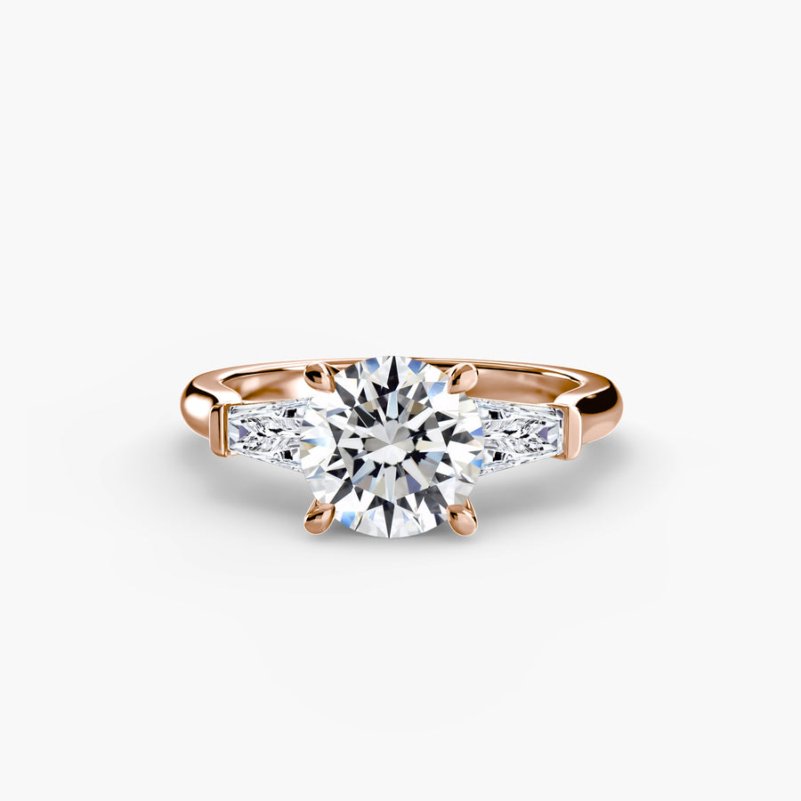 Three-Stone Ring (Baguette Side Stones)