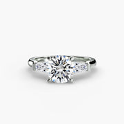 Three-Stone Ring (Baguette Side Stones)