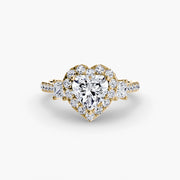 Three-Stone Ring with Halo 2