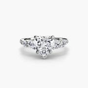 Five Stone Ring with Pavé Band