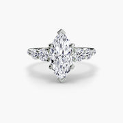 Five Stone Ring with Pavé Band