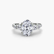 Five Stone Ring with Pavé Band