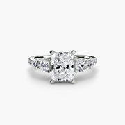 Five Stone Ring with Pavé Band