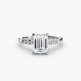 Solitaire with Shoulder Accents