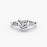 Solitaire with Shoulder Accents