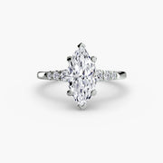 Solitaire with Shoulder Accents