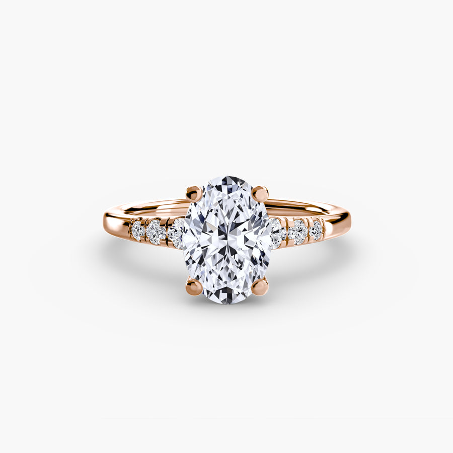 Solitaire with Shoulder Accents
