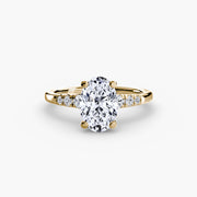 Solitaire with Shoulder Accents