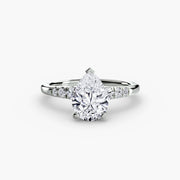 Solitaire with Shoulder Accents