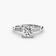 Solitaire with Shoulder Accents