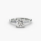 Solitaire with Shoulder Accents
