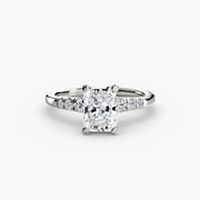 Solitaire with Shoulder Accents