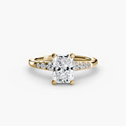 Solitaire with Shoulder Accents