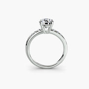 Solitaire with Shoulder Accents