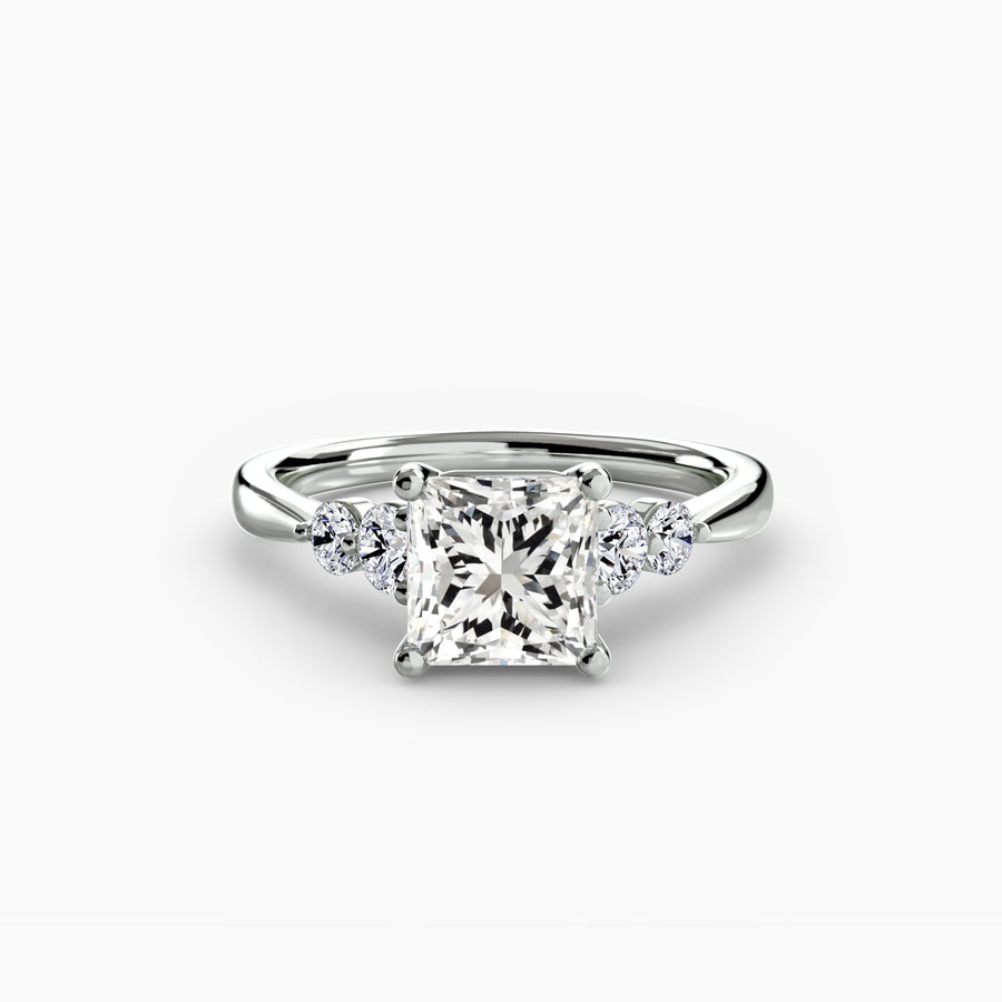 Solitaire with Shoulder Accents 2