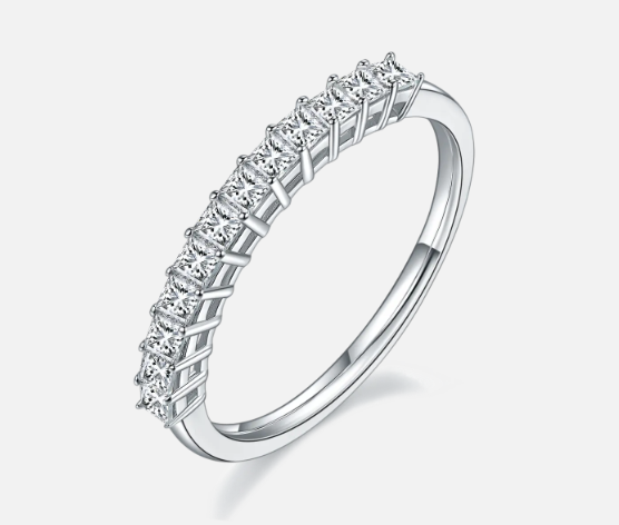 1CT princess cut band