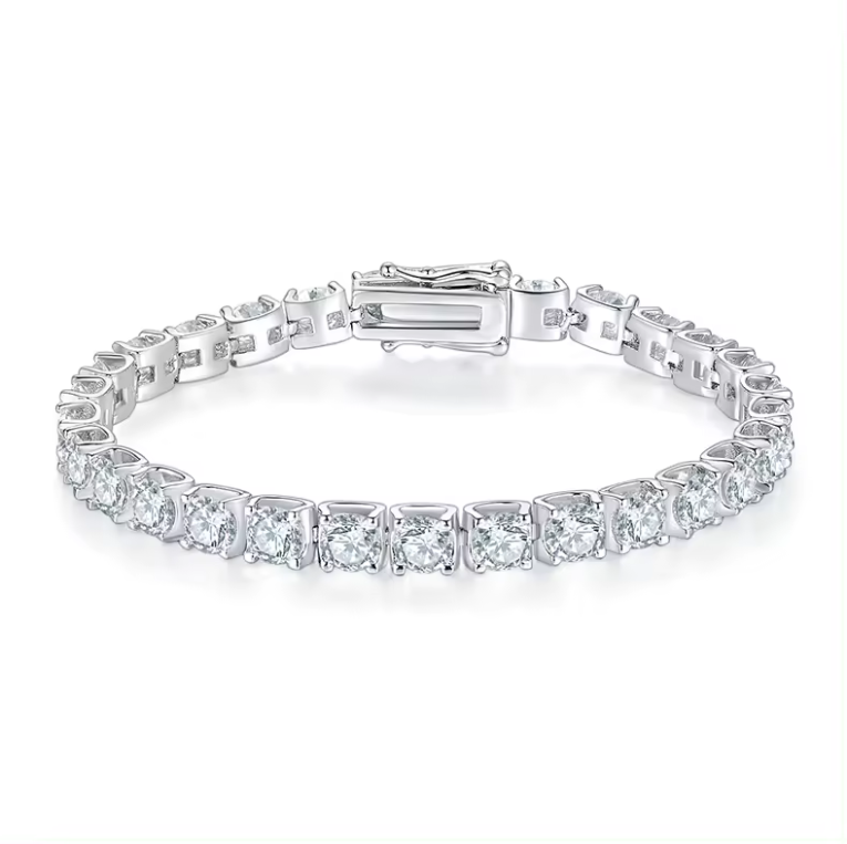 4ct moissanite tennis bracelet -4mm