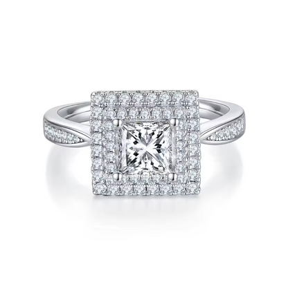 The princess 1ct square moissanite ring