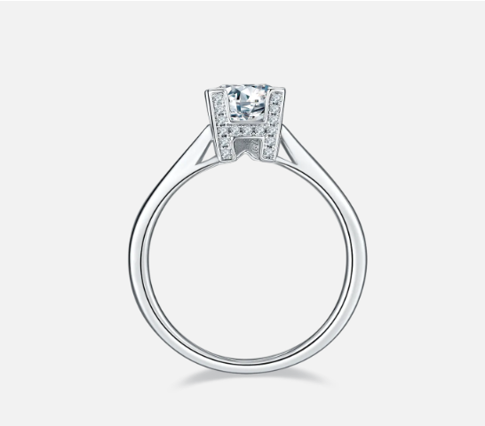 1ct side halo stone ring