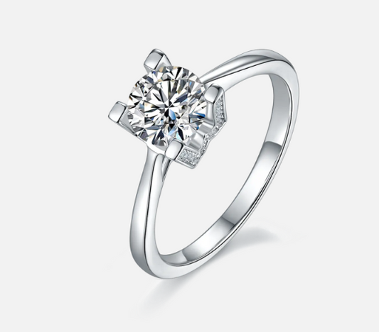 1ct side halo stone ring