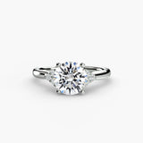 Solitaire with Cluster Shoulders