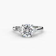 Solitaire with Cluster Shoulders