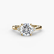 Solitaire with Cluster Shoulders