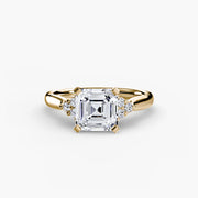 Solitaire with Cluster Shoulders 2