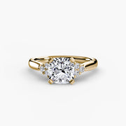 Solitaire with Cluster Shoulders 2