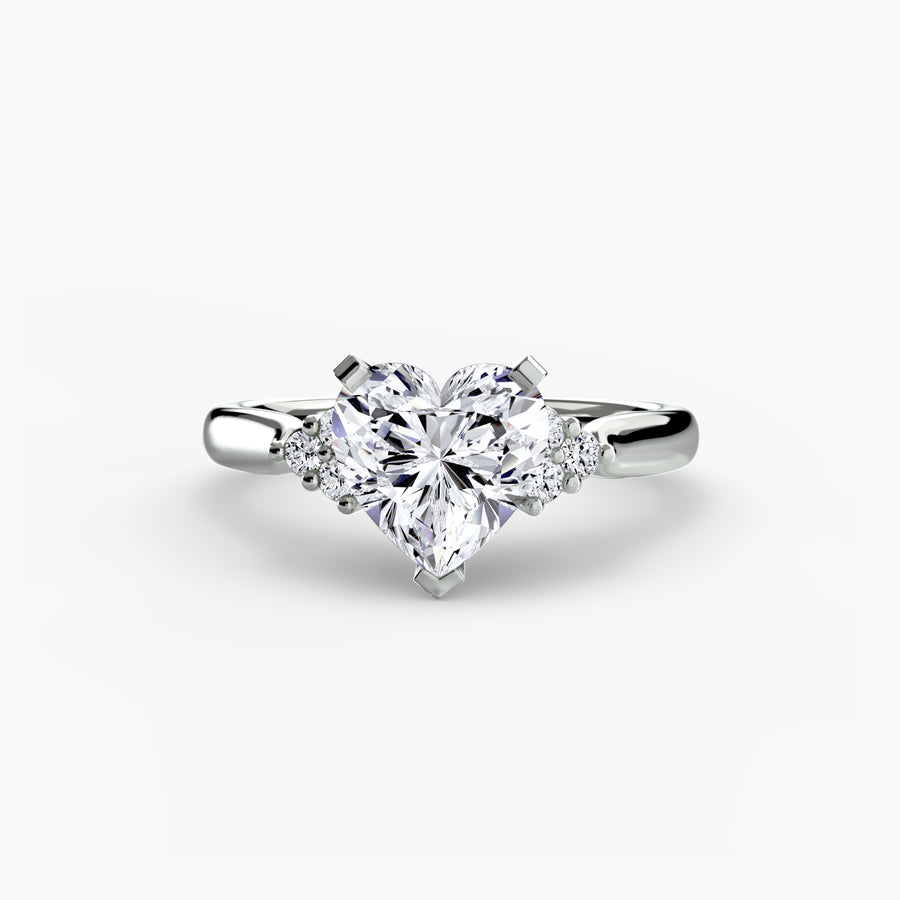 Solitaire with Cluster Shoulders 2