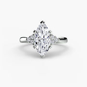 Solitaire with Cluster Shoulders 2