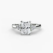 Solitaire with Cluster Shoulders 2