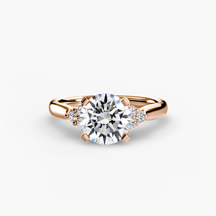 Solitaire with Cluster Shoulders 2