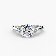 Solitaire with Cluster Shoulders 2