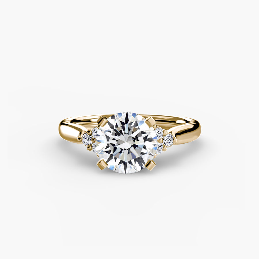 Solitaire with Cluster Shoulders 2