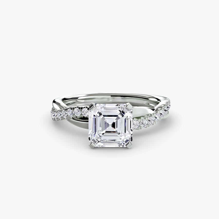 The Emerald Twist Pavé Ring