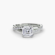 The Emerald Twist Pavé Ring