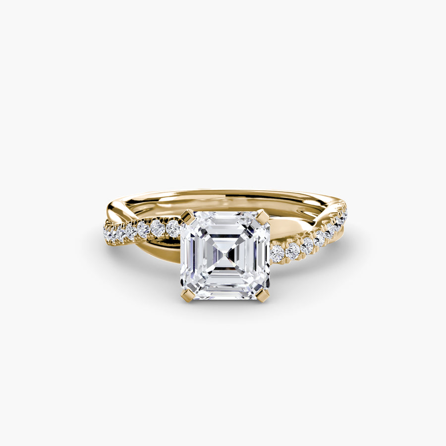 The Emerald Twist Pavé Ring