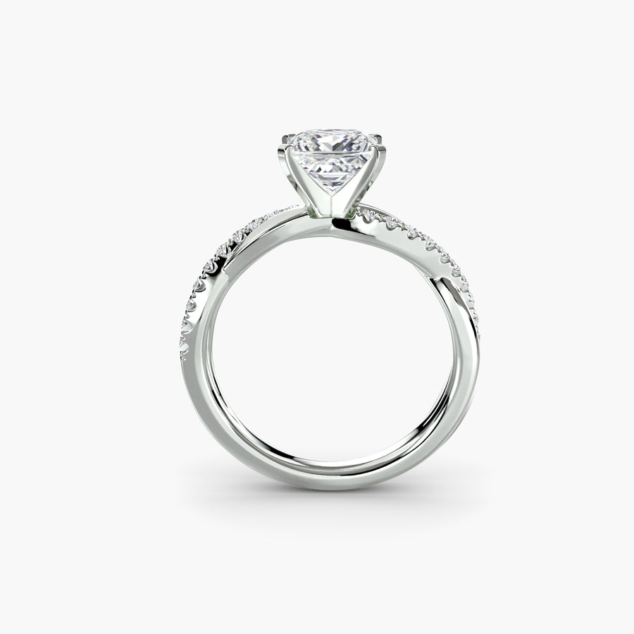 The Emerald Twist Pavé Ring