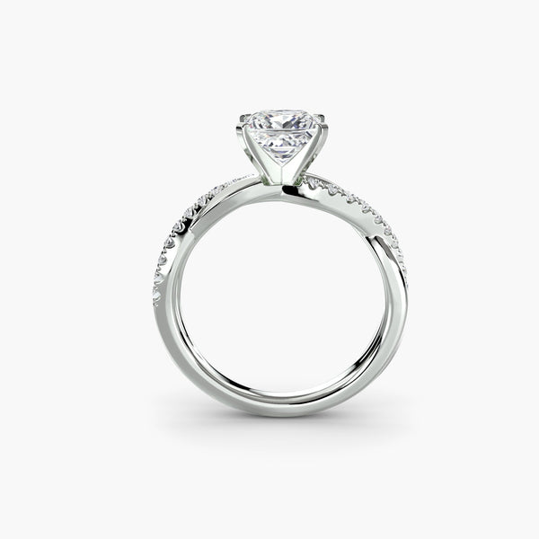 The Emerald Twist Pavé Ring