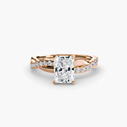 The Emerald Twist Pavé Ring