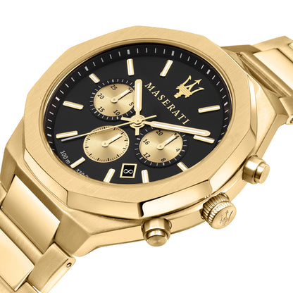 Maserati Stile Gold Chronograph Watch