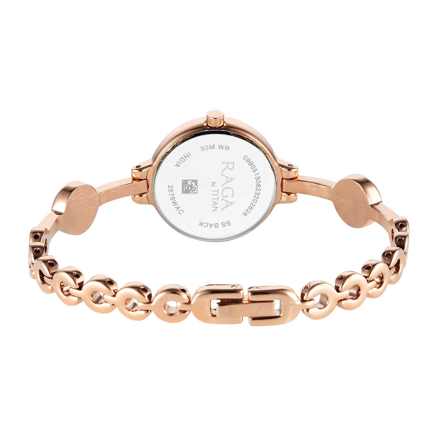 Titan Raga Viva Quartz Analogue Rose Gold Dial Metal Strap Watch for Women