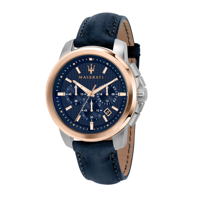 Maserati Successo Navy Blue Chronograph