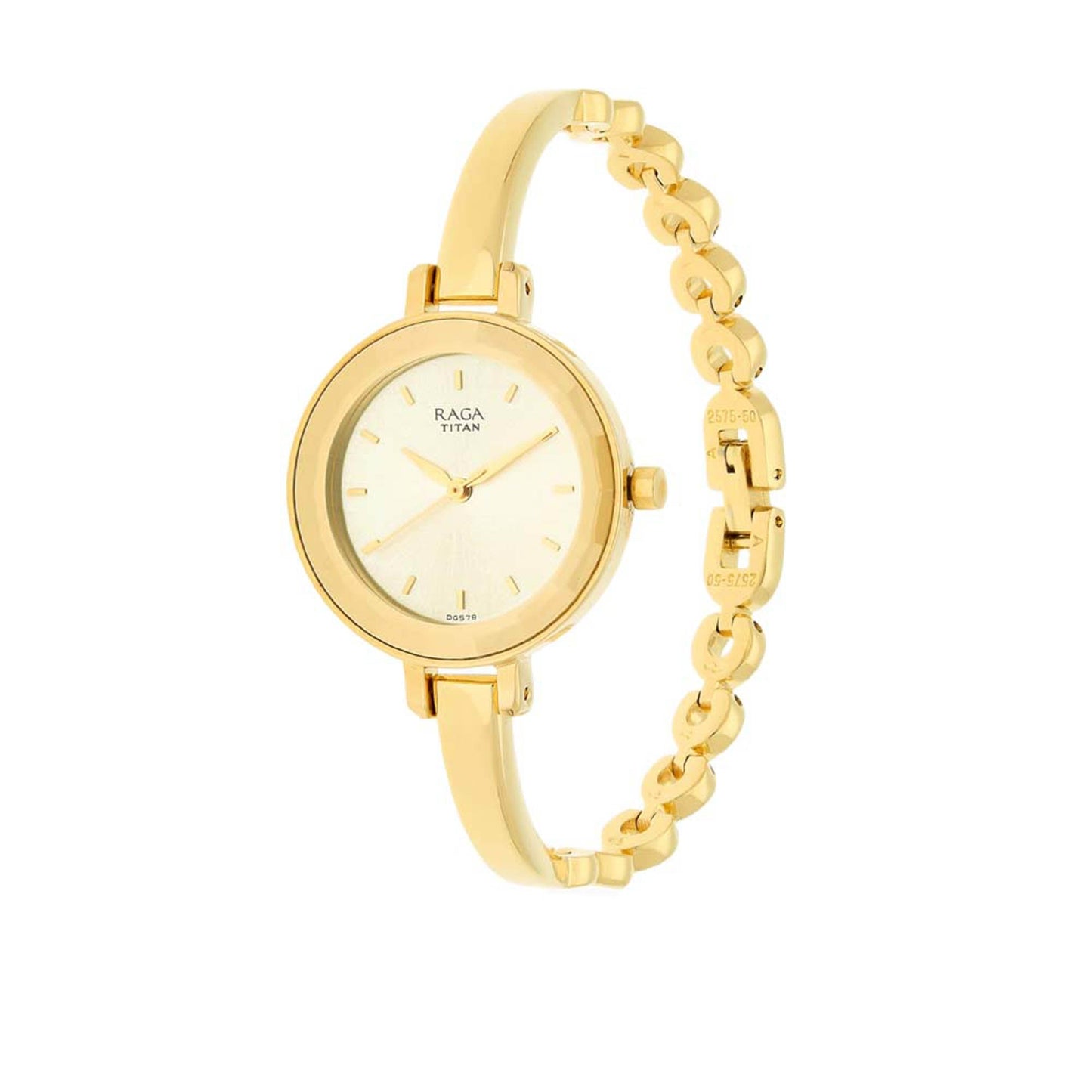 Titan Raga Viva Champagne Dial Women Watch With Metal Strap