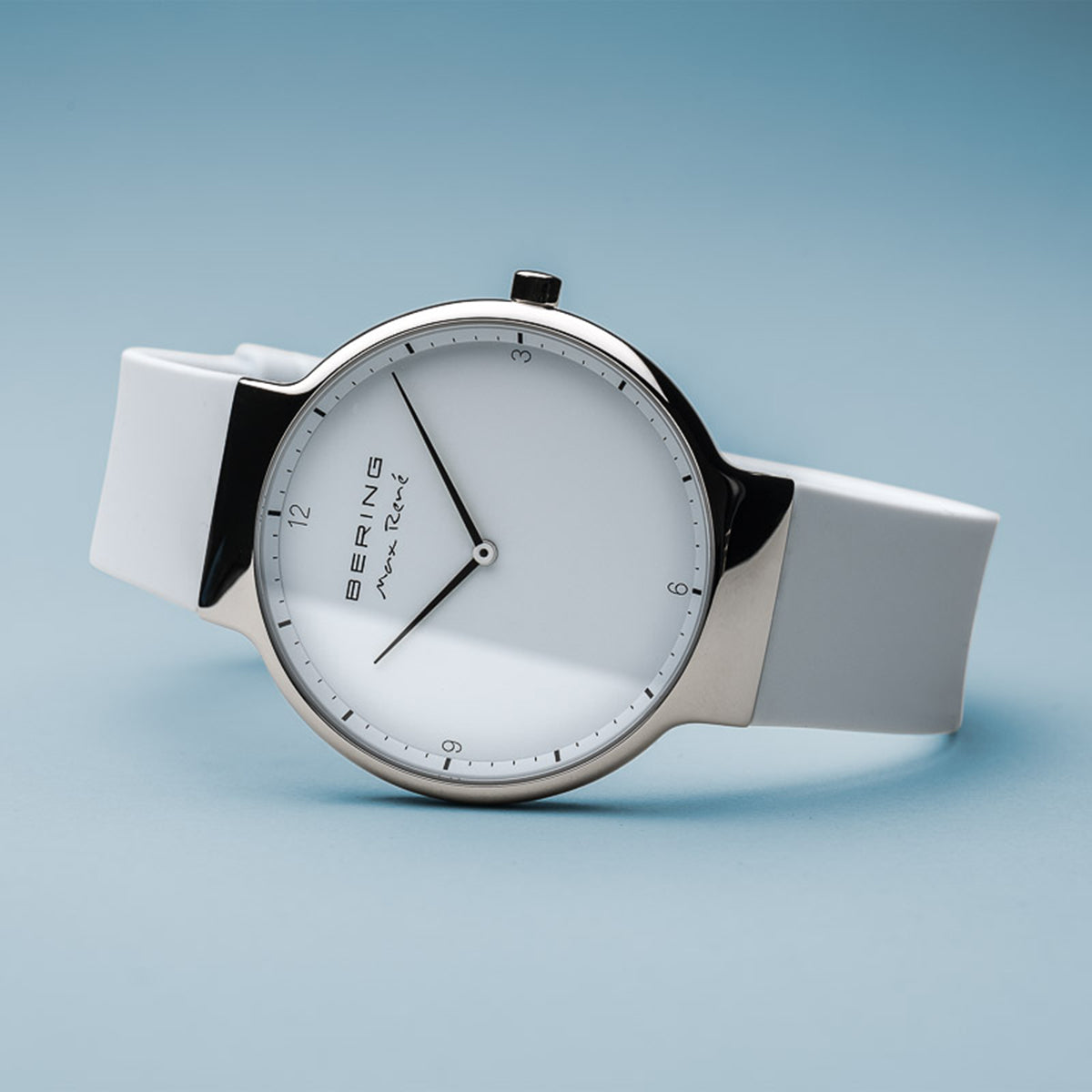 Bering Max René Polished Silver White Watch