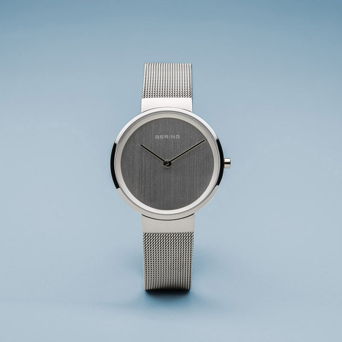 Bering Classic Polished Silver 31mm Mesh Watch